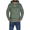 Produktbild: DENIMFY Kapuzenpullover Herren Hoodie DFArno Regular Fit Longsleeve Sweatshirt mit Kängurutasche grün 3XL