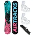 Produktbild: Airtracks Snowboard Damen Snowboard Set Polygonal »Mod. 25/26 (3 St), Snowboard Polygonal + Bindung Master W + SB Bag / 138 144 148 154 cm Master W M (Gr.38-41) | 154 cm