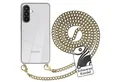 Produktbild: EAZY CASE Handykette 2in1 Metallkette für Samsung Galaxy A56 6,7 Zoll, Hülle mit Band Silikonhülle durchsichtig Necklace Cover Slimcover Gold