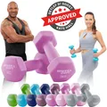 Produktbild: Miweba Sports Gymnastikhanteln 2er-Set NKH100, bodenschonend, 0,5-10 kg, Anti-Rutsch-Oberfläche (Pink, 2x 3,0 Kg)