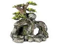 Produktbild: Nobby Aqua Ornaments STEINHÖHLE mit Pflanzen, 13,3 x 9,5 x 12,8 cm, 1 Stück