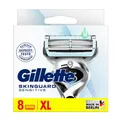 Produktbild: Gillette SkinGuard Sensitive Rasierklingen, 8 Ersatzklingen für Nassrasierer Herren mit Hautschutz