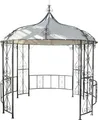Produktbild: Pergola Almeria, Rundpavillon Garten Pavillon, stabiles Stahl-Gestell Ø 3m creme