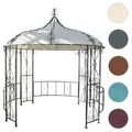 Produktbild: Mendler Pergola Almeria, Rundpavillon Garten Pavillon, stabiles Stahl-Gestell ~ Variantenangebot 45138+45481