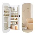 Produktbild: Schmuckschrank Spiegelschrank mit LED-Beleuchtung, Wandschrank Spiegel CJJ026W01