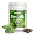 Produktbild: Eisen aktiv hochdosiert 50mg - 120 Tabletten vegan. Eisenbisglycinat - gut ve...
