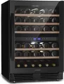 Produktbild: Klarstein Freistehender Weinkühlschrank 2 Zonen, Getränkekühlschrank Klein, Kleiner Weinschrank, Wein-Kühlschrank Klein mit Glastür, Outdoor Flaschenkühlschrank, Wine Fridge 5-20°C, 51 Flaschen