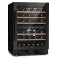 Produktbild: Klarstein Freistehender Weinkühlschrank 2 Zonen, Getränkekühlschrank Klein, Kleiner Weinschrank, Wein-Kühlschrank Klein mit Glastür, Flaschenkühlschrank mit Touchpad, Wine Fridge 5-20°C, 51 Flaschen
