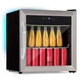 Produktbild: Klarstein Getränkekühlschrank Mit Glastür, Minikühlschrank Lautlos Mit 2 Ablagen & App-Steuerung, Outdoor Kühlschrank, Kleiner Kühlschrank für Zimmer, Minibar 0-13°C, Bierkühlschrank 50 L