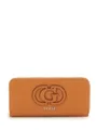 Produktbild: GUESS Damen Calebra Large Zip Around Wallet Große Geldbörse mit Reißverschluss, Clutch, Cognac