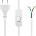 Produktbild: Goobay Euro Kabel zum Konfektionieren mit Schalter, 1,5 m weiß
