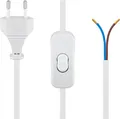 Produktbild: Goobay® Kabel mit Eurostecker zum Konfektionieren - mit Schalter, 1,5 m, Weiß