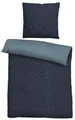 Produktbild: Biberna Bettwäsche Biberna Melange- Flanell Bettwäsche 'Uni' 135 x 200 cm Dunkelblau