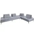 Produktbild: Kawola Ecksofa, Grau, Textil, Echtholz, 2-Sitzer, Füllung: Komfortschaum, 350x240 cm, Wohnzimmer, Sofas & Couches, Wohnlandschaften, Ecksofas