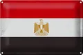 Produktbild: FEMER Blechschild Flagge Ägypten 30x20cm Flag of Egypt Vintage