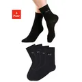 Produktbild: Socken H.I.S, Damen, Gr. 35-38, schwarz (4x schwarz), Baumwolle, Elasthan (LYCRA), Polyamid, unifarben, elastisch, Socken Socken, ohne einschneidendes Bündchen