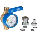 Produktbild: Schlösser Armaturen - Js Zapfhahnzähler - Wasserzähler Kaltwasser, Länge 110 Mm, 3/4 Zoll Anschlussgewinde, Mit Aktueller Eichung