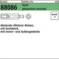 Produktbild: Sechskantabstandsbolzen R 88086 M6x 35/12 Innen/Außengew. Stahl gal Zn 100St.