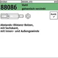 Produktbild: Sechskant-abstandsbolzen M6x35 Stahl Galvanisch Verzinkt 100 Stk
