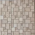 Produktbild: Mosaik Fliese Travertin Naturstein Kombination Travertin beige für BODEN WAND BAD WC DUSCHE KÜCHE FLIESENSPIEGEL THEKENVERKLEIDUNG BADEWANNENVERKLEIDUNG Mosaikmatte Mosaikplatte