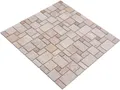 Produktbild: Mosaikfliese Kombination Travertin Naturstein beige Fliesenspiegel  WB43-1212-15