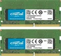 Produktbild: crucial 32GB SO-DIMM Kit 2x16GB DDR4-3200 CL22-22-22 - CT2K16G4SFRA32A