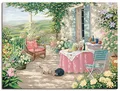 Produktbild: ARTLAND Wanddeko Leinwand Bilder Wandbild Landschaft Blumen Natur Blüten Sommer Balkon Malerei Kunst K6ZY