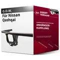 Produktbild: Für Nissan Qashqai I Typ J10/JJ10E (G.D.W.) Anhängerkupplung starr neu