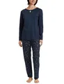 Produktbild: CALIDA Sweet Dreams Pyjama, lang Damen, aus 100% Baumwolle, Hose mit stoffbezogenem Gummibund