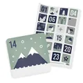 Produktbild: Zahlensticker Adventskalenderzahlen Weihnachtsmotive Mix 1-24 Blau  Grün 4cm