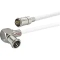 Produktbild: Sat/Modem - Anschlusskabel Schwaiger mit f-Quick Winkelstecker - 1,5 m ** 1m/3,13 EUR