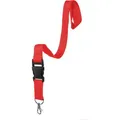 Produktbild: Karteo Schlüsselband rot, Textil, Karabiner 43cm, mit Sicherheitsverschluss