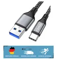 Produktbild: USB Typ C Kabel 2M QC 3.0 - Schnelles Aufladen für Samsung & Huawei Ger te