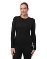 Produktbild: DANISH ENDURANCE Merinowolle Langarm Shirt Damen, Premium Thermo-Unterwäsche, Skiunterwäsche, Temperaturregulierendes Funktionsshirt, für Damen, Schwarz, S