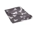 Produktbild: Flamingo Tierdecke Fleecedecke mit Knochenmuster grau