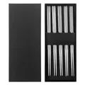 Produktbild: Brevanza 5 Paar Essstäbchen Chinesische, Japanische Sushi Stäbchen Geschenkset , Koreanische Metal Zum Essen Chopsticks, Wiederverwendbare 304 Edelstahl Essstäbchen, für Zuhause Restaurant Camping