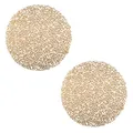 Produktbild: 2 Stück Runde Tischsets, Golden rundes Anti-Verbrühungs-Tischset, Runde Gebrochenes Blattmuster PVC Tischset, für Teller Topflappen, Tischdekoration (Golden)