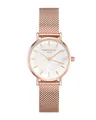 Produktbild: Rosefield Small Edit Damenuhr mit roségoldfarbenem Edelstahl-Mesh-Armband 26mm