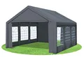 Produktbild: Stabilezelte Partyzelt 4x5 Classic Premium PVC 400 g/m² wasserdicht inkl. Seiten Festzelt Gartenzelt Grau