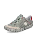 Produktbild: Rieker Damen Low-Top Sneaker L0355, Frauen Halbschuhe,straßenschuhe,Strassenschuhe,Sportschuhe,Freizeitschuhe,Turnschuhe,grün (52),42 EU / 8 UK