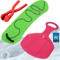 Produktbild: KOTARBAU® Spielset Snowboard Schneeballzange Poporutscher für Kinder Spielset für den Schnee Rutschbahn Snowboard Schneeballautomat Grün, Rot & Rosa