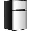 Produktbild: GOPLUS 90L Kühlschrank, Mini-Kühlschrank mit Gefrierschrank & einstellbarem Thermostat, Kühl-Gefrier-Kombination für Zuhause, Büro & Wohnung (... - Grau