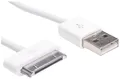 Produktbild: Akyga USB-Kabel USB-A Stecker, Apple 30pol. Stecker 1.00m Weiß AK-USB-08