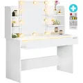 Produktbild: Schminktisch Lucia Weiß 140x110x40cm mit LED