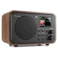 Produktbild: Audizio Milan DAB Radio mit Bluetooth, 10 Stunden Akku Radio 2000 mAh, Radiowecker mit Sleeptimer, Line-Out, UKW, Autosuche, 40 Speicherplätze, Mobiles Digital Radio DAB Plus, Küchenradio, Holz