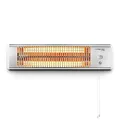 Produktbild: TROTEC Terassenheizstrahler Infrarot IR 1200 S – Heizleistung 600 W / 1200 W – Wandmontage
