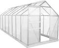 Produktbild: Zelsius Aluminium Gewächshaus mit Fundament, 430 x 190 cm, 6 mm Hohlkammerplatten, Treibhaus