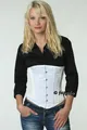 Produktbild: Korsett Corsage Weiß Satin lang normal su02