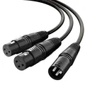 Produktbild: XLR-Splitterkabel 3-polige 1 XLR Stecker auf zwei XLR-Buchse Patch Y-Kabel Sy...