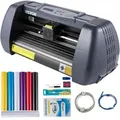 Produktbild: VEVOR 375 mm Vinyl Schneideplotter Papiereinzug, Folienplotter Drucker Vinyl Schneiden Set, Unterstützt DM/PL, HP/GL-Sprache, Abdeckfolie zum Malen